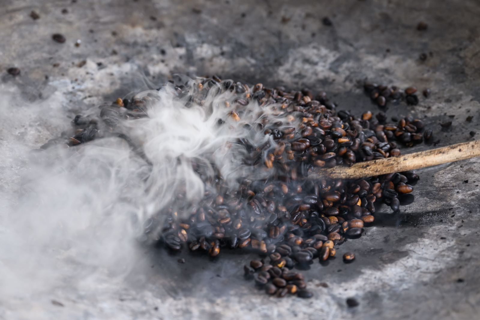 Roasting over the fire